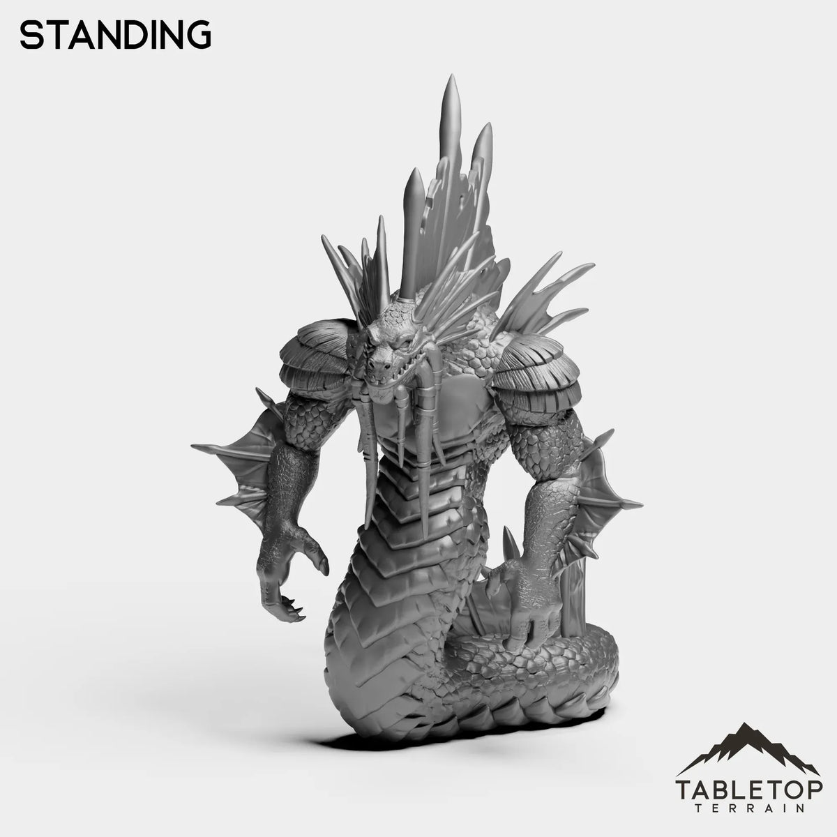Tabletop Terrain Miniature Standing Naga Myrmidon