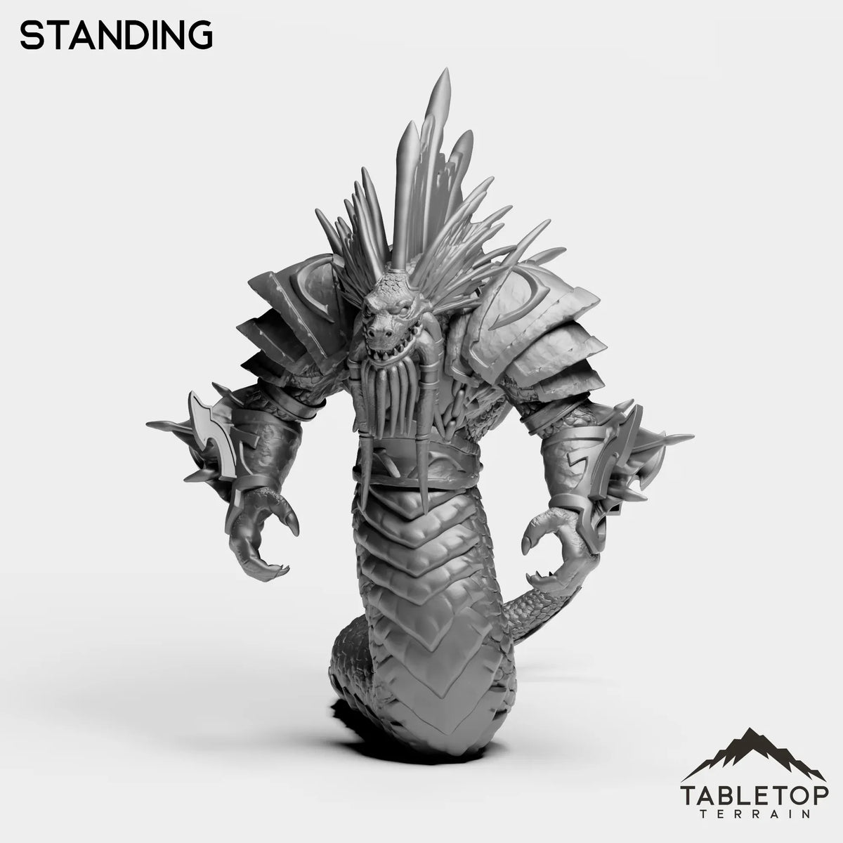 Tabletop Terrain Miniature Standing Naga Royal Guard