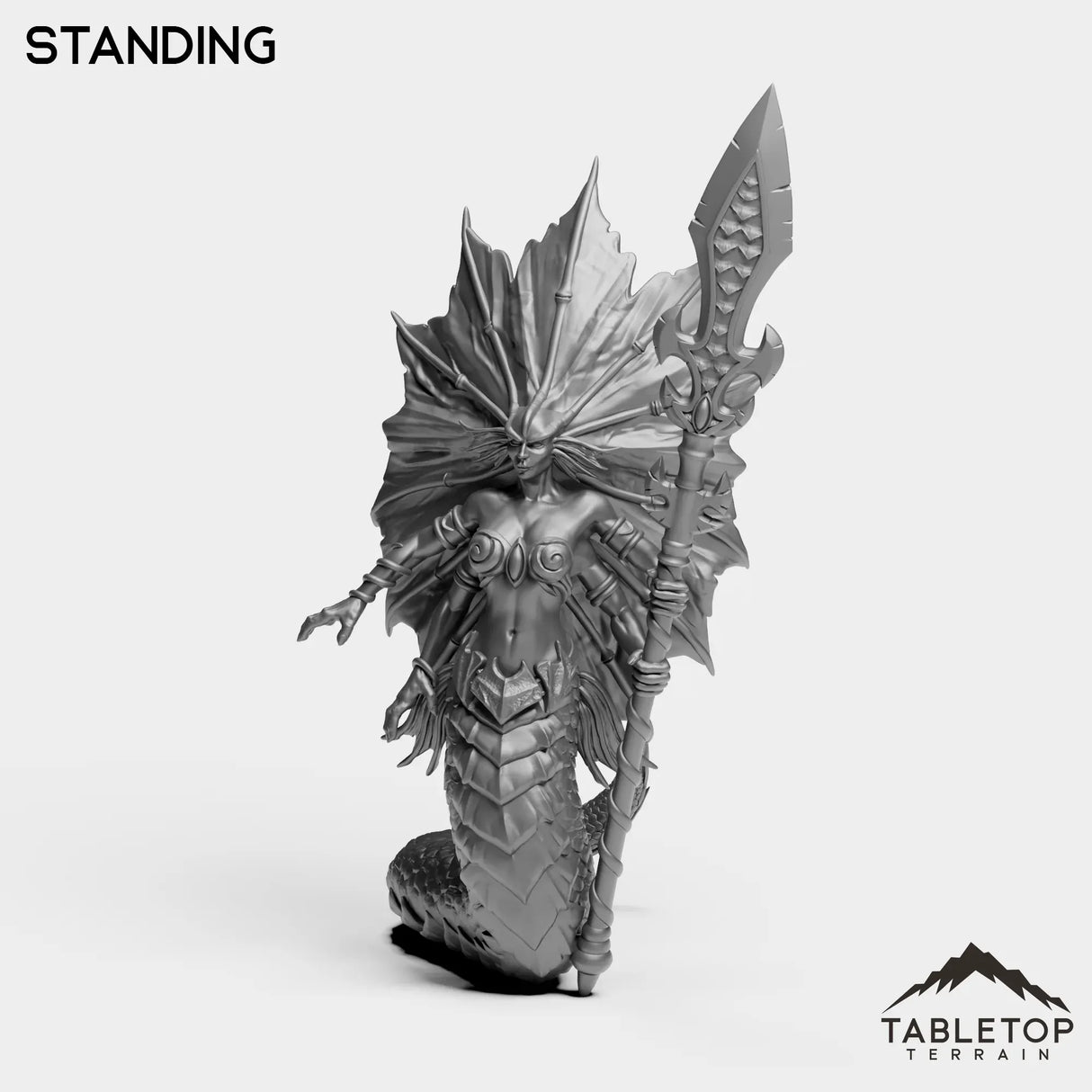 Tabletop Terrain Miniature Standing Naga Siren