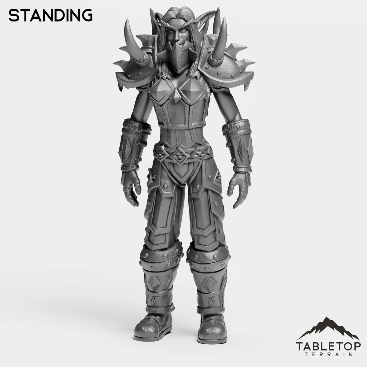 Tabletop Terrain Miniature Standing Night Warrior Female Tier 1