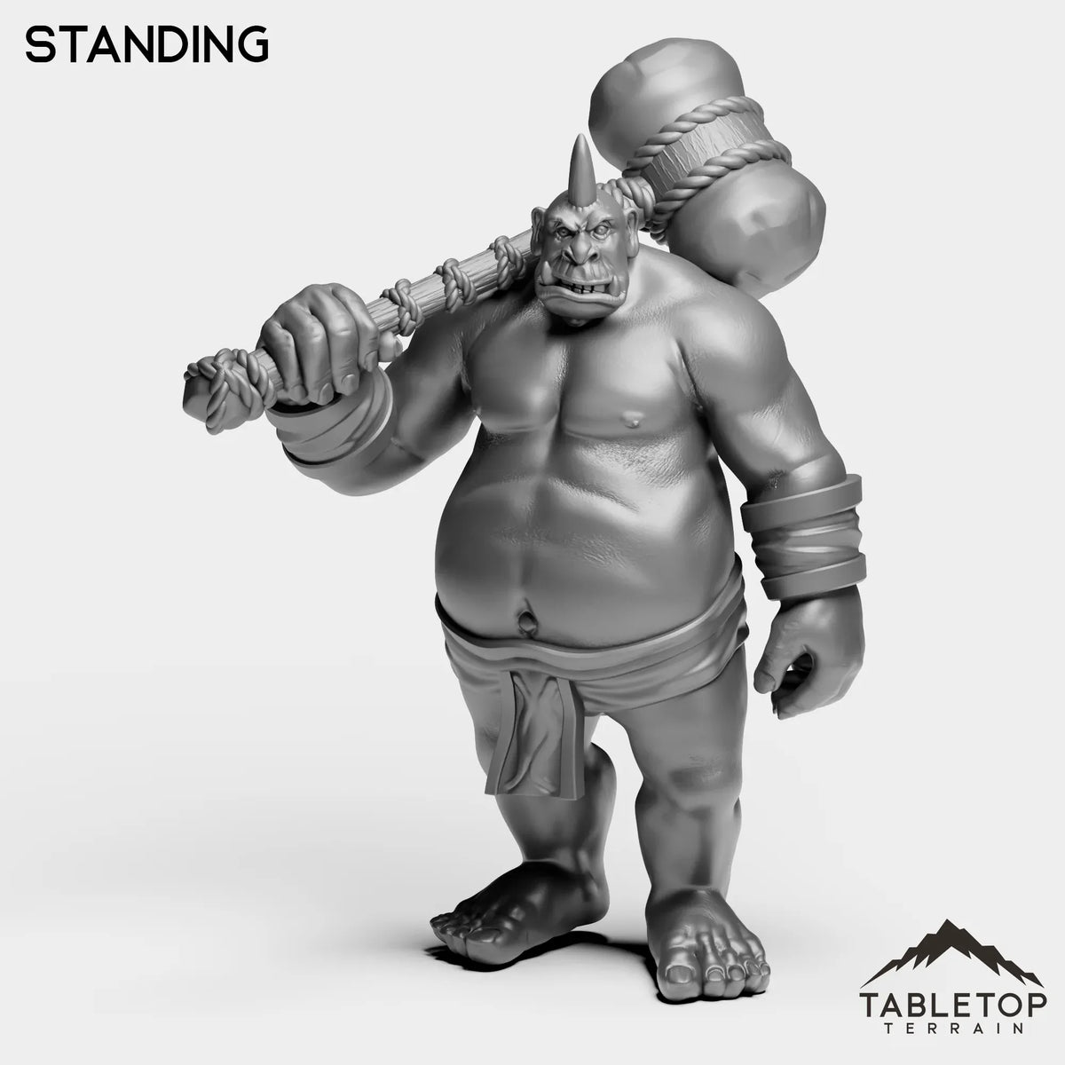Tabletop Terrain Miniature Standing Ogre Brute