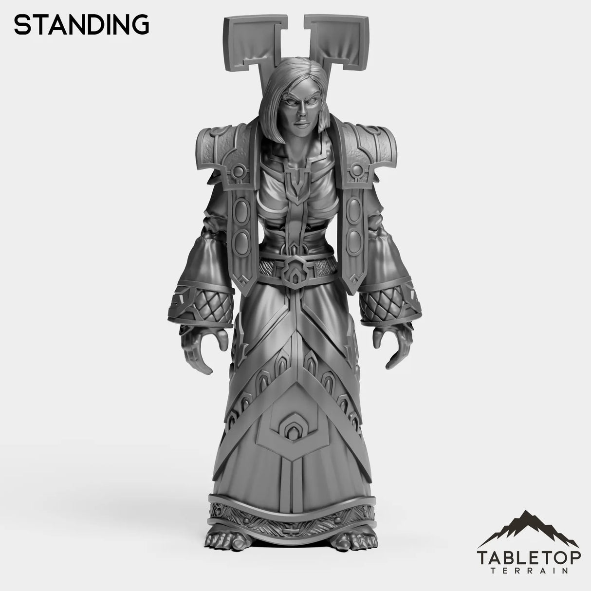 Tabletop Terrain Miniature Standing Undead Priest Female Tier 1
