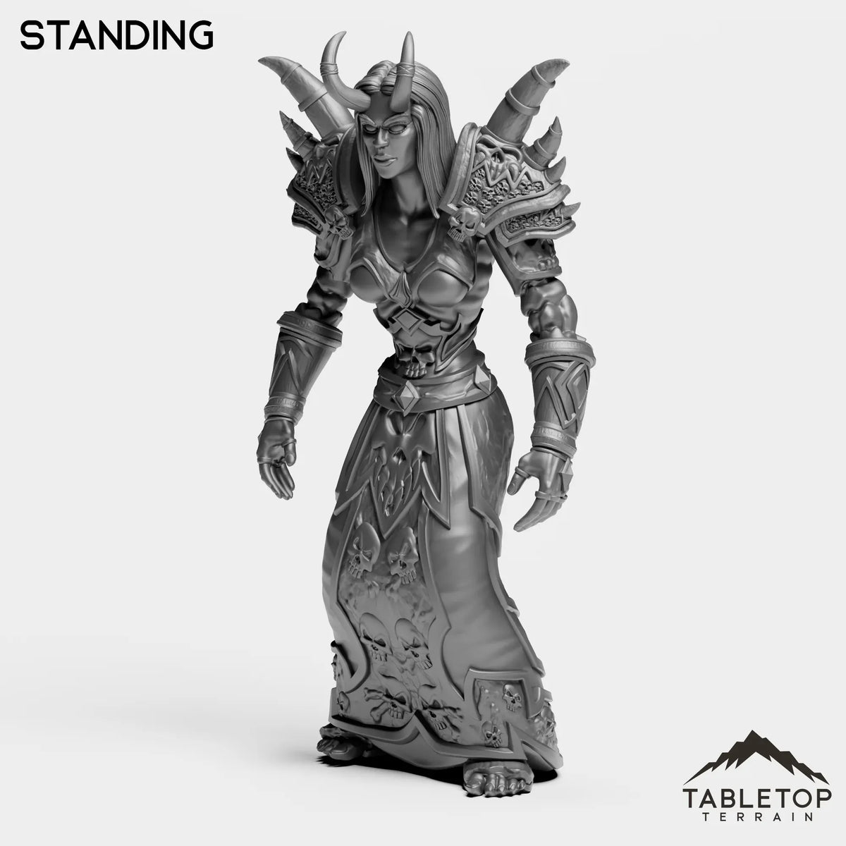 Tabletop Terrain Miniature Standing Undead Warlock Female Tier 1