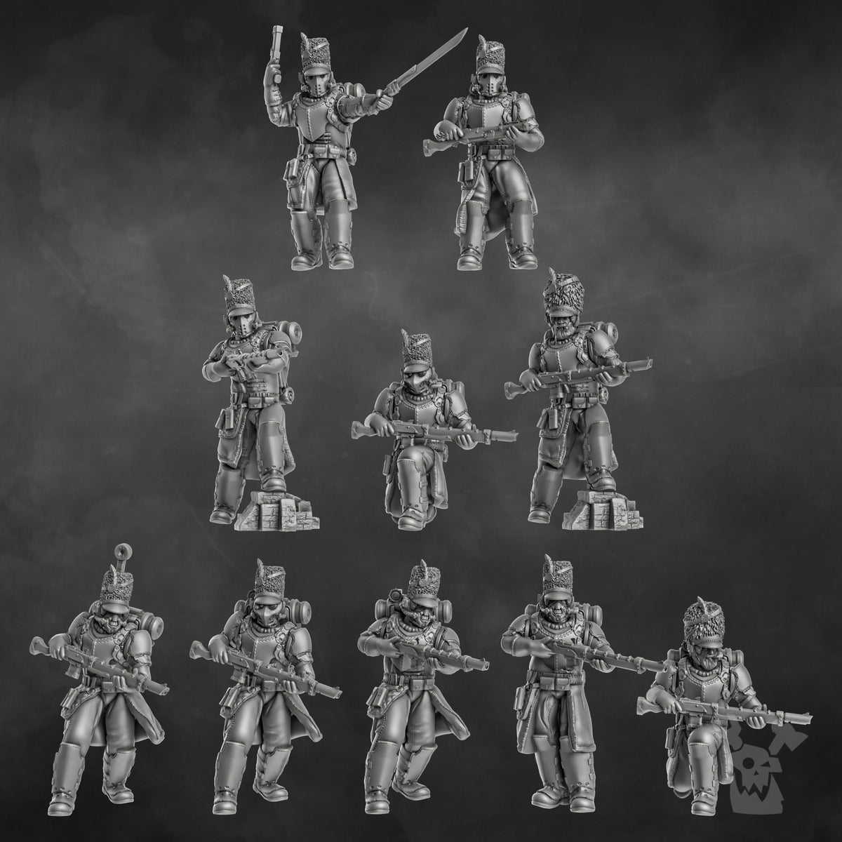 Tabletop Terrain Miniature Steam Guard Assembly Kit