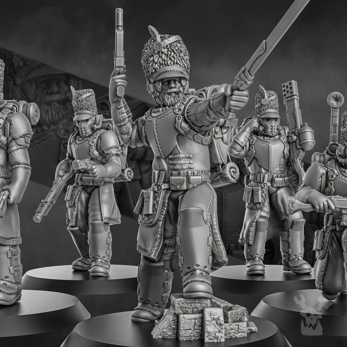 Tabletop Terrain Miniature Steam Guard Assembly Kit