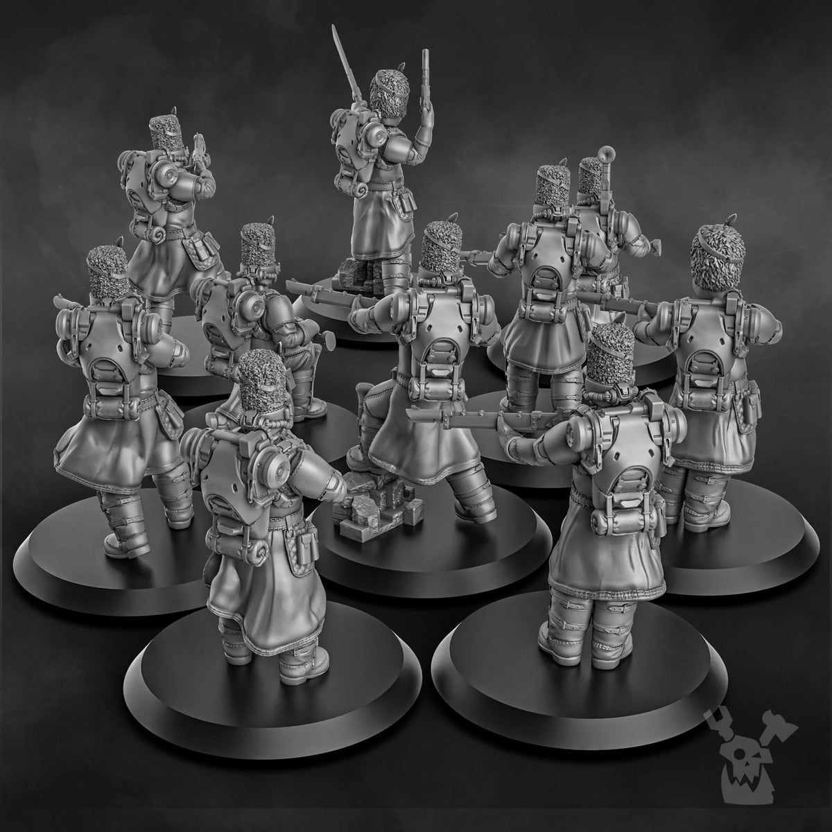 Tabletop Terrain Miniature Steam Guard Assembly Kit