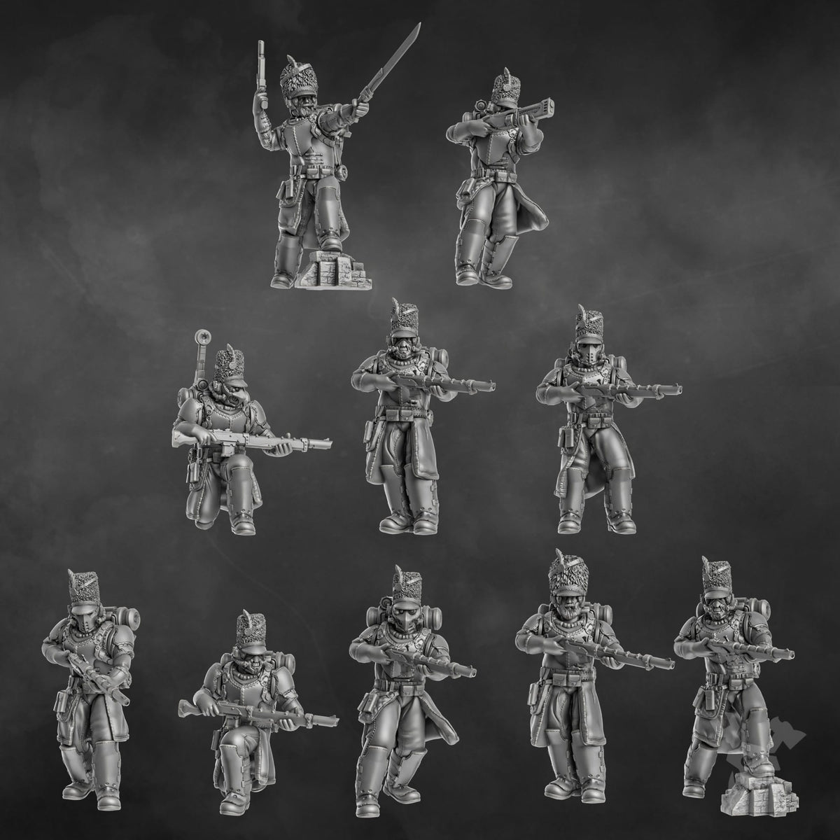 Tabletop Terrain Miniature Steam Guard Assembly Kit