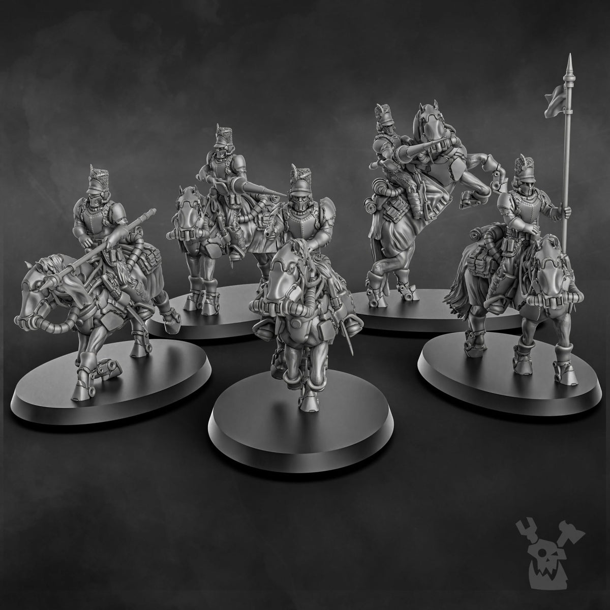 Tabletop Terrain Miniature Steamguard Cavalry x5