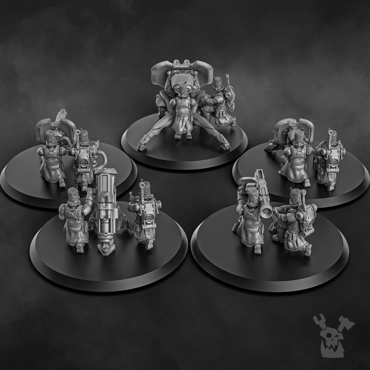 Tabletop Terrain Miniature Steamguard Heavy Weapons Team