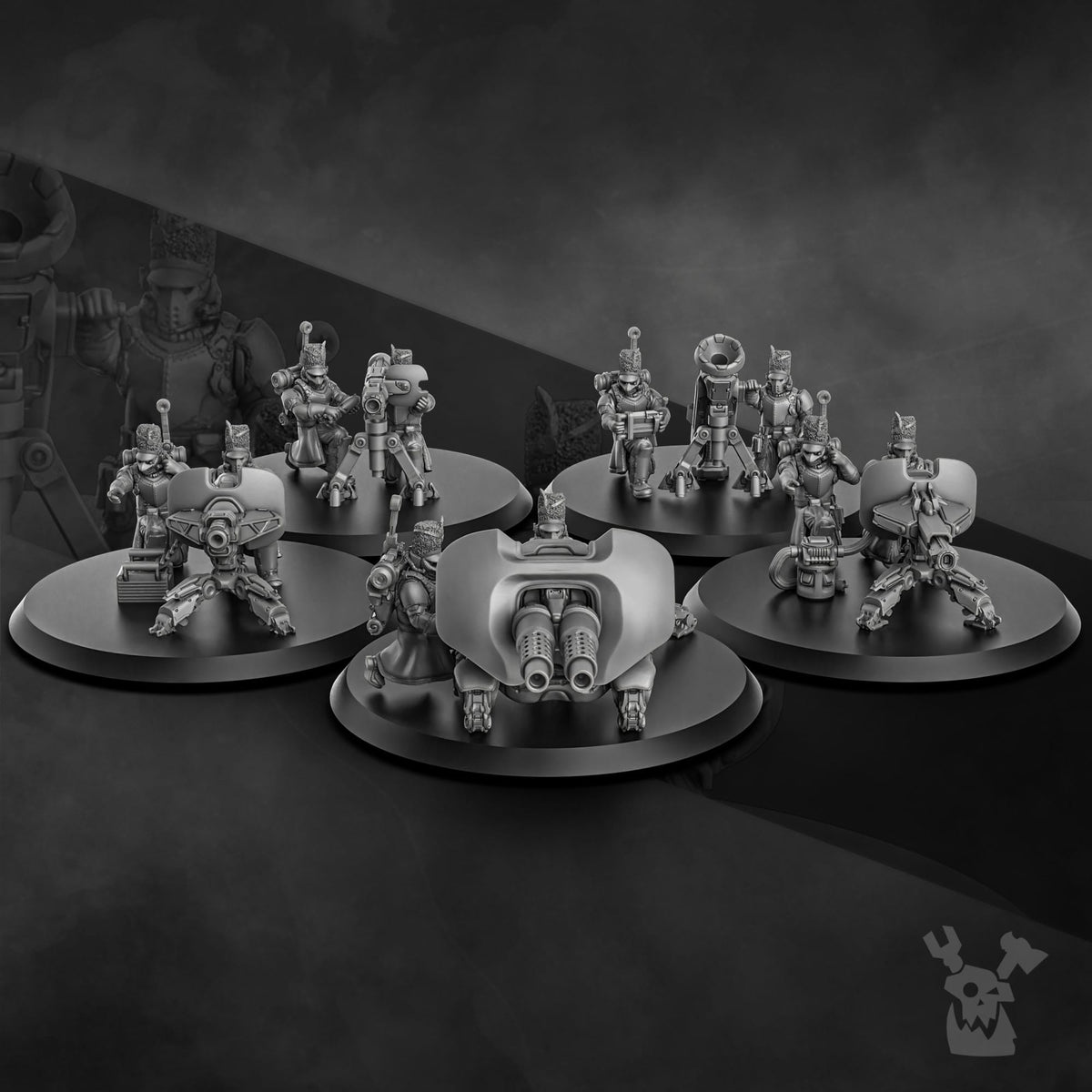 Tabletop Terrain Miniature Steamguard Heavy Weapons Team
