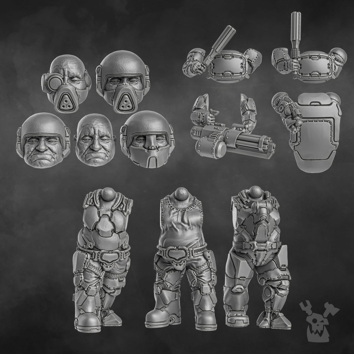 Tabletop Terrain Miniature Steamguard Ogre Squad