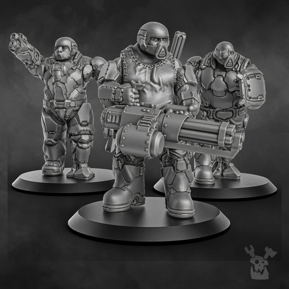 Tabletop Terrain Miniature Steamguard Ogre Squad