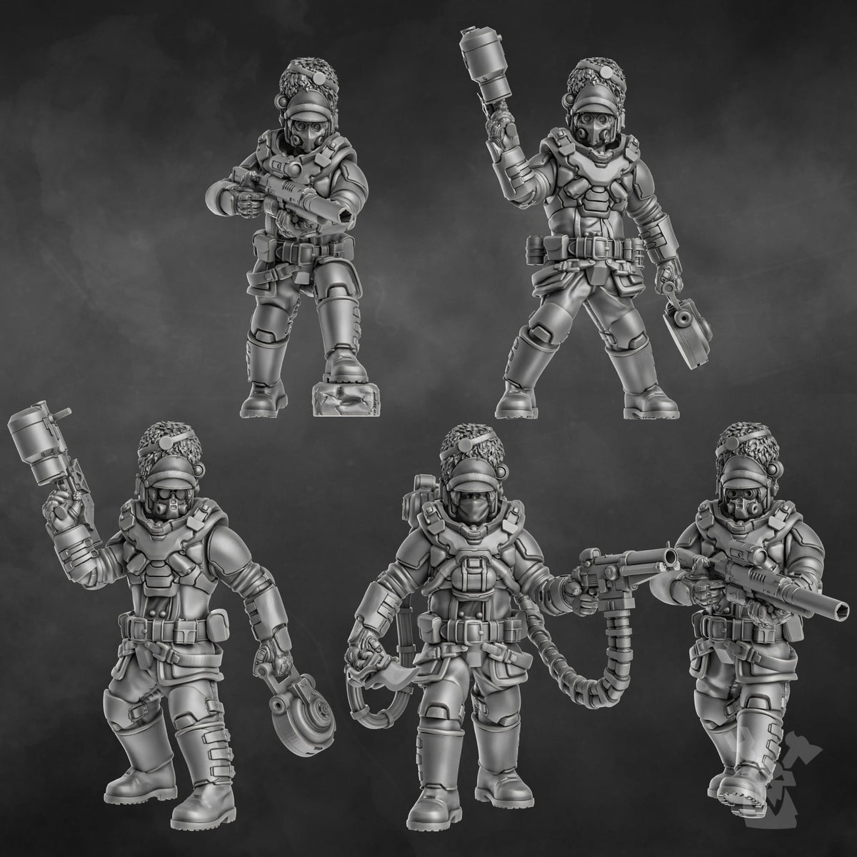 Tabletop Terrain Miniature Steamguard Stormtroopers Squad build-kit