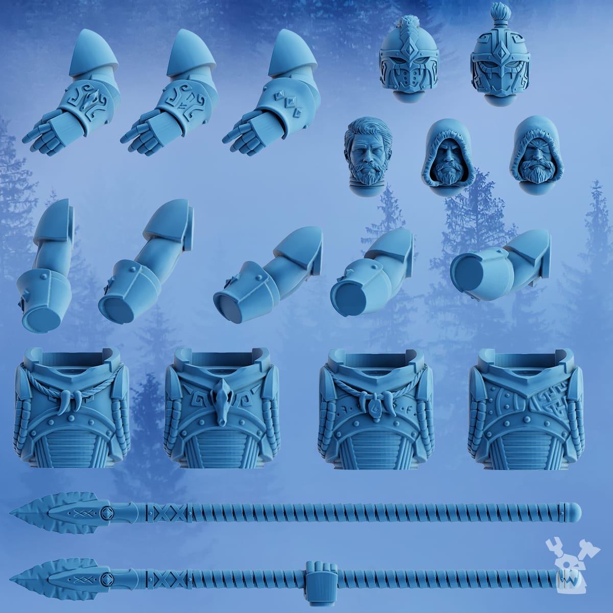 Tabletop Terrain Miniature Stormbringers Wolfriders Squad