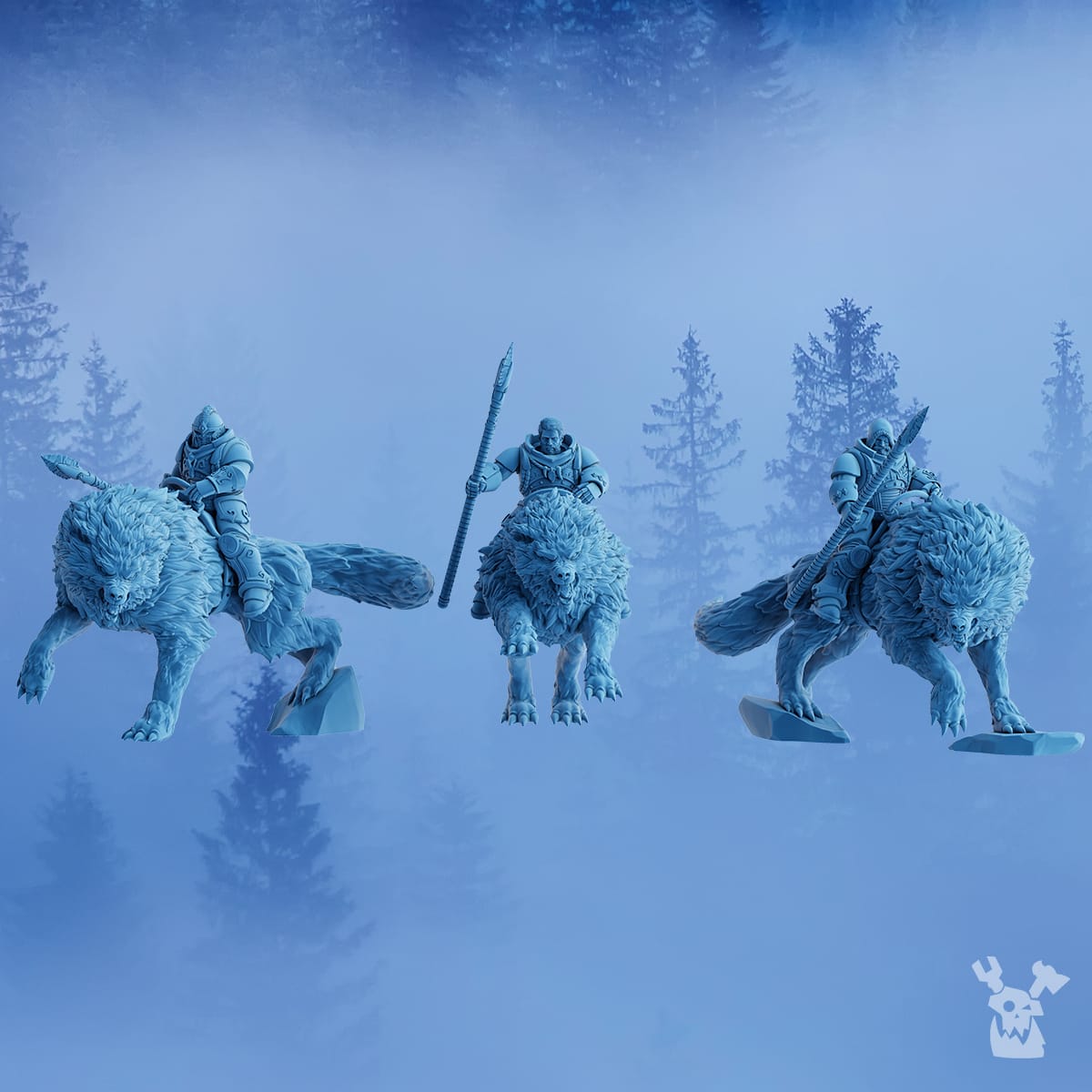 Tabletop Terrain Miniature Stormbringers Wolfriders Squad