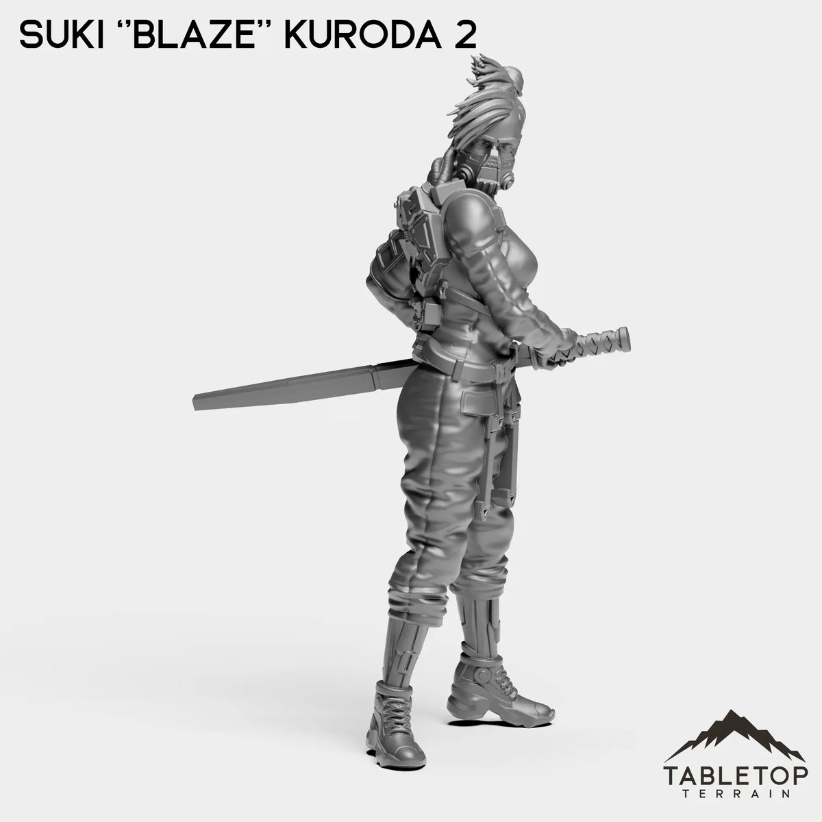 Tabletop Terrain Miniature Suki ''Blaze'' Kuroda