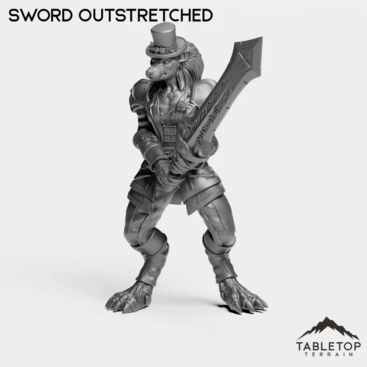 Tabletop Terrain Miniature Sword Outstretched Werewolf Feral Female