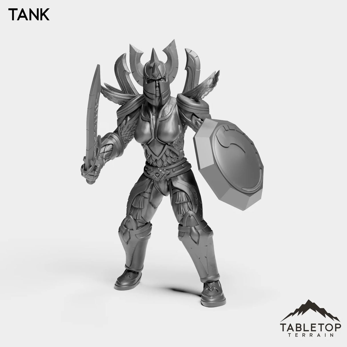 Tabletop Terrain Miniature Tank Human Paladin Tier 1 Female