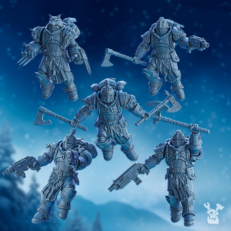 Tabletop Terrain Miniature Tempest Wolves Squad