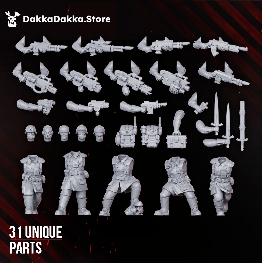 Tabletop Terrain Miniature The Doomsday Infantry Squad (build kit)