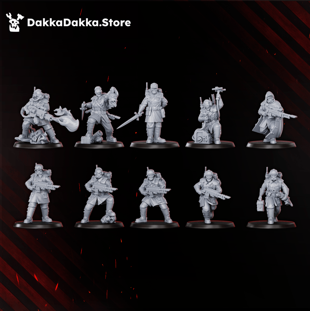 Tabletop Terrain Miniature The Doomsday Infantry Squad (x10)