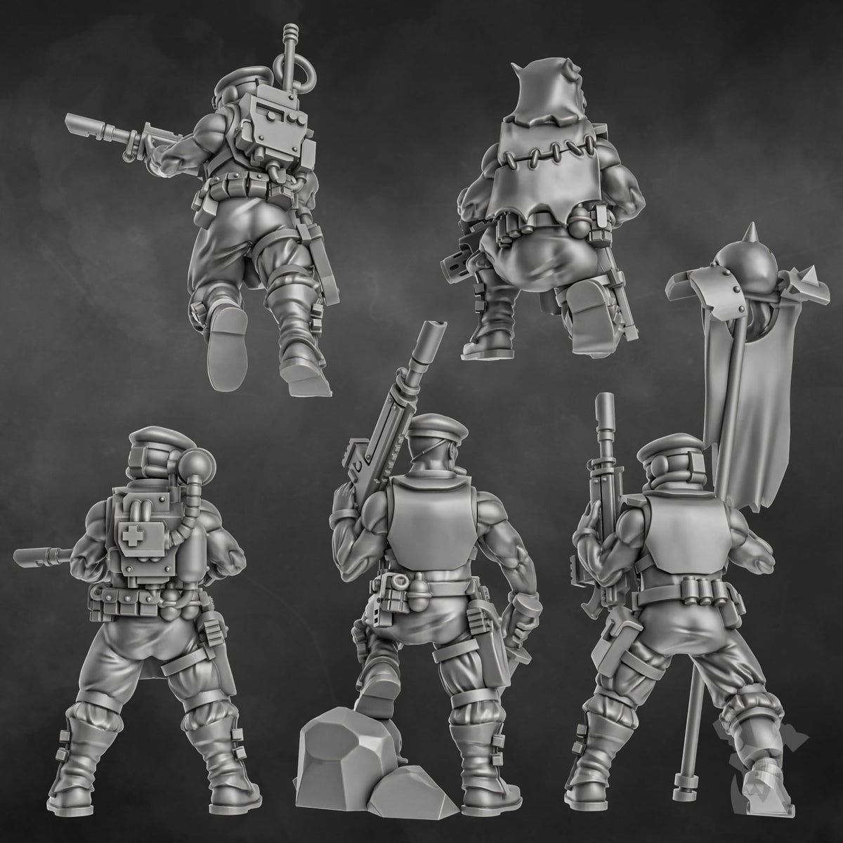 Tabletop Terrain Miniature The Ork Slayers Squad (build kit)