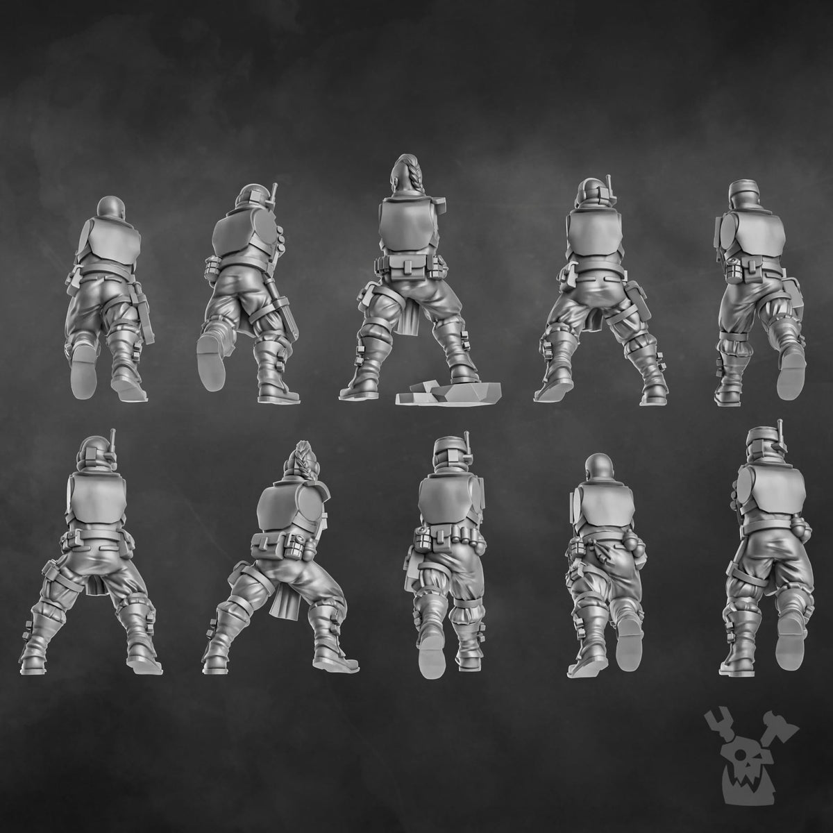 Tabletop Terrain Miniature The Ork Slayers Squad (build kit)