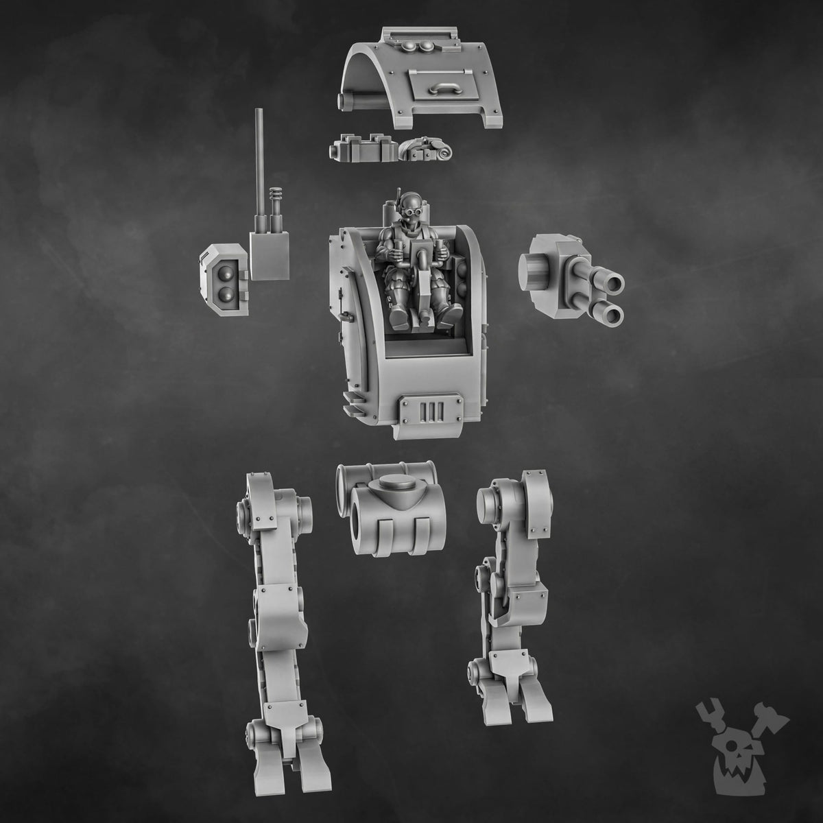 Tabletop Terrain Miniature The Ork Slayers Stomper Mech