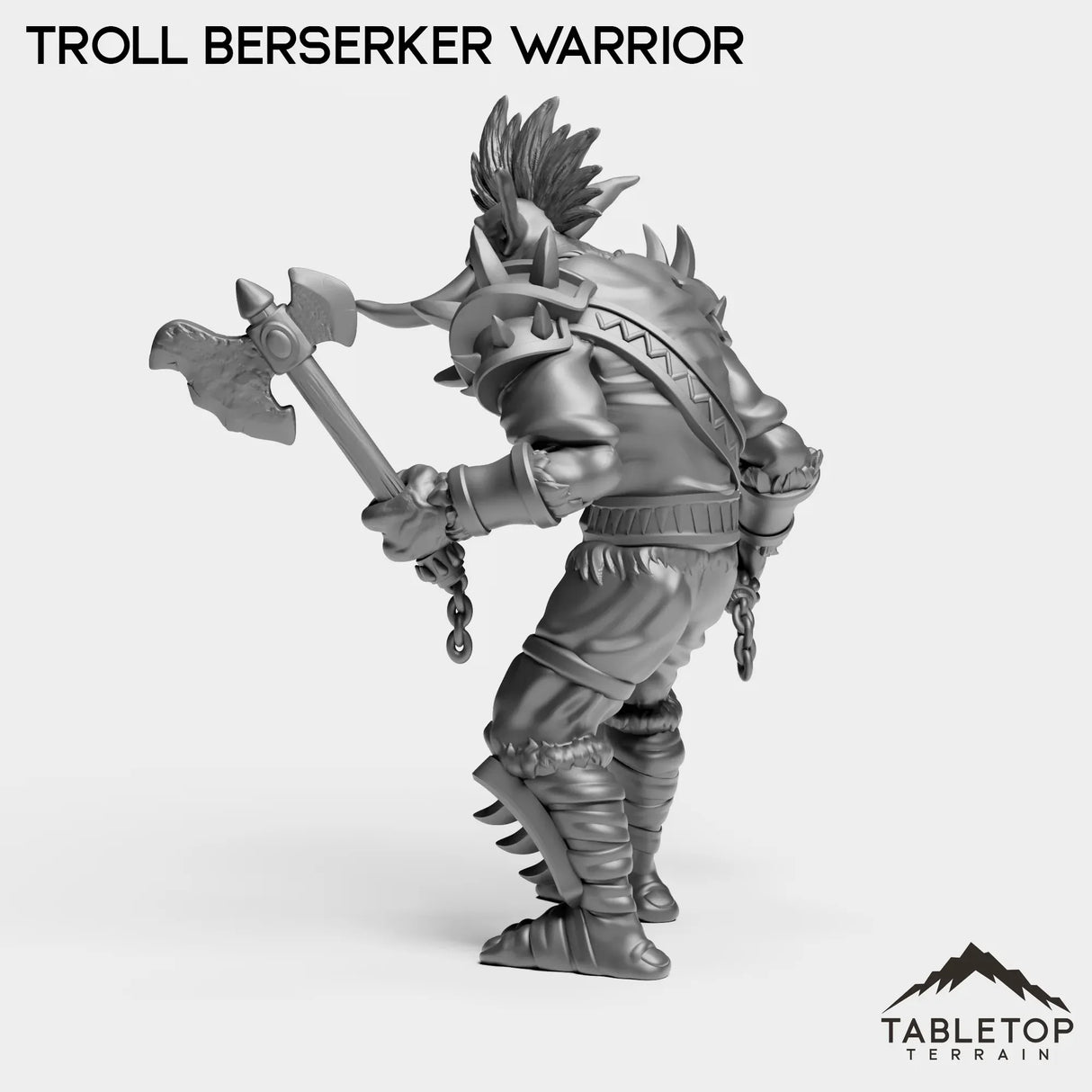 Tabletop Terrain Miniature Troll Berserker Warrior