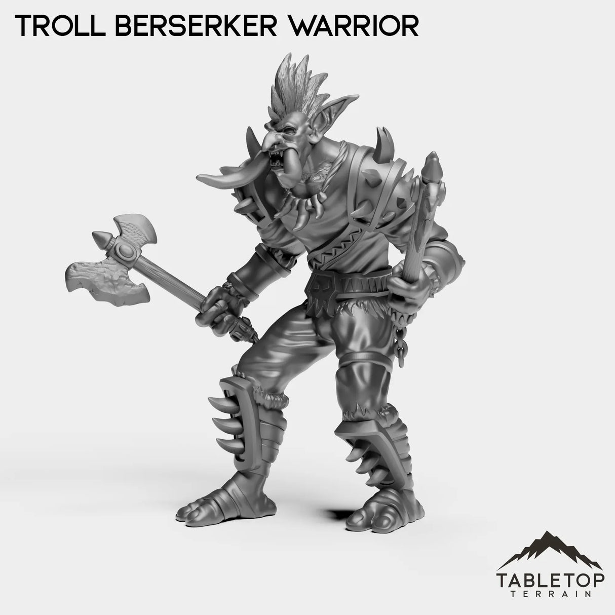 Tabletop Terrain Miniature Troll Berserker Warrior