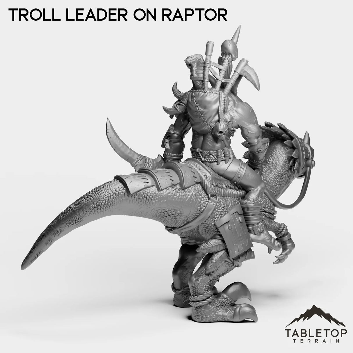 Tabletop Terrain Miniature Troll Leader on Raptor