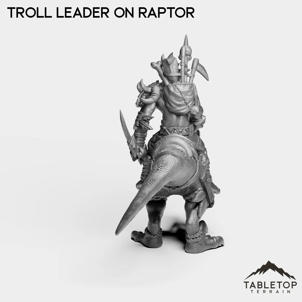 Tabletop Terrain Miniature Troll Leader on Raptor
