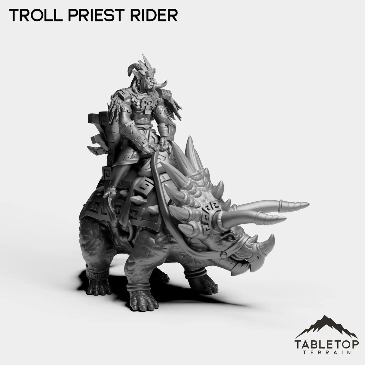 Tabletop Terrain Miniature Troll Priest Rider