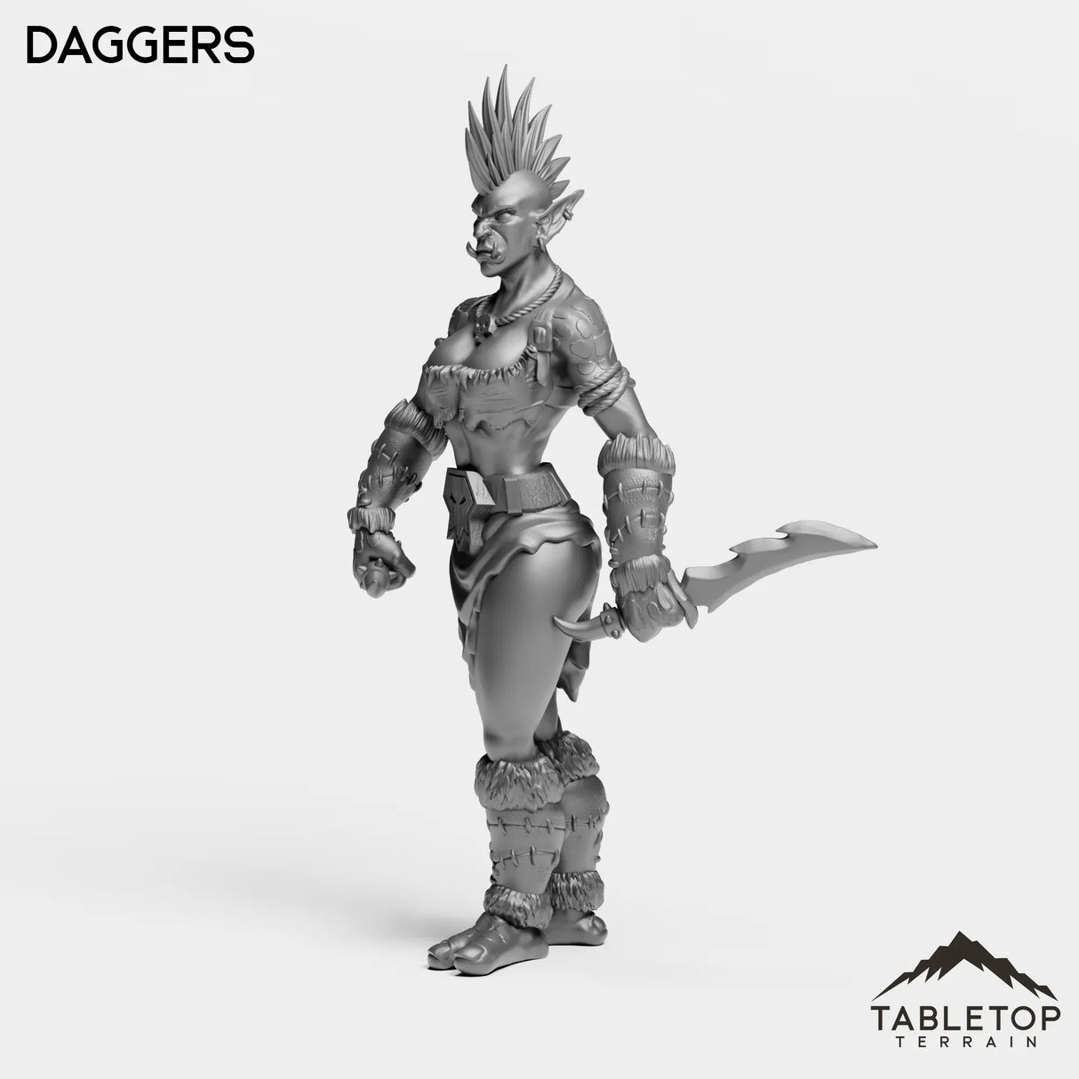 Tabletop Terrain Miniature Troll Tribe Berserker Rogue Female