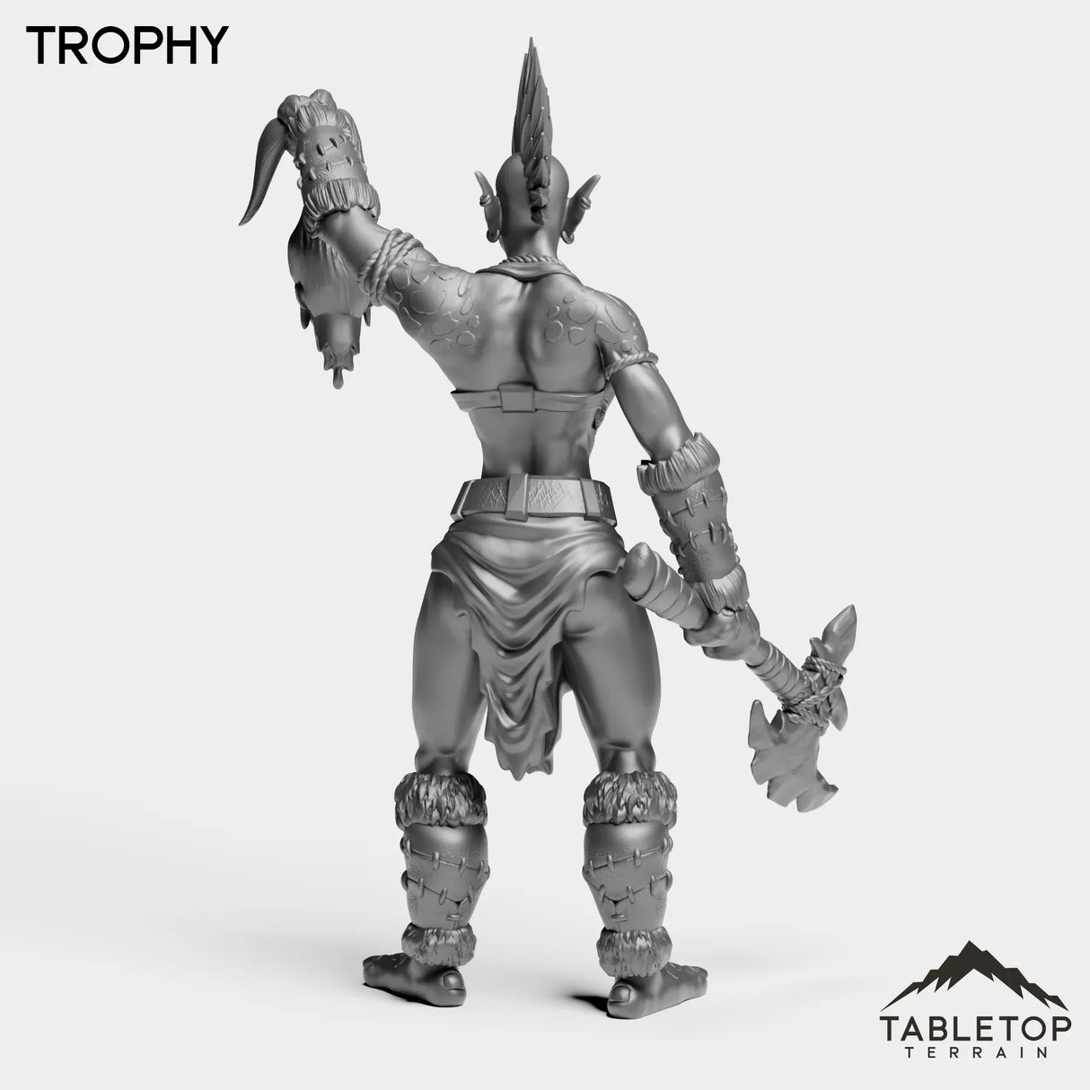 Tabletop Terrain Miniature Troll Tribe Berserker Warrior Female