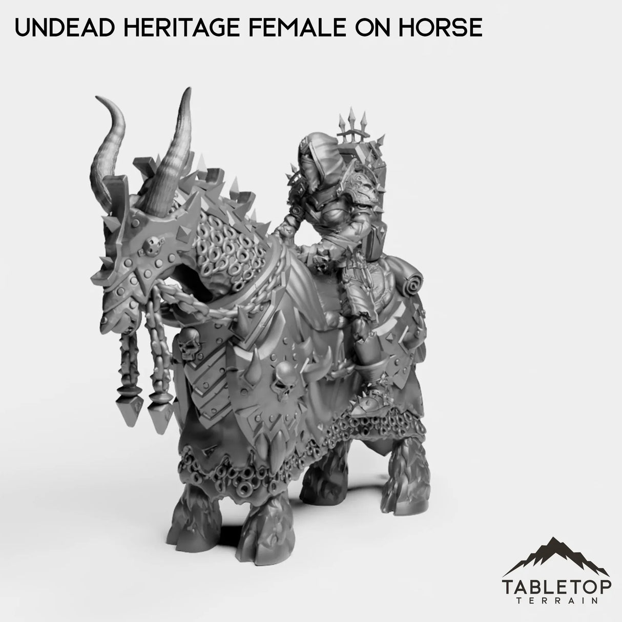 Tabletop Terrain Miniature Undead Heritage Female on Horse