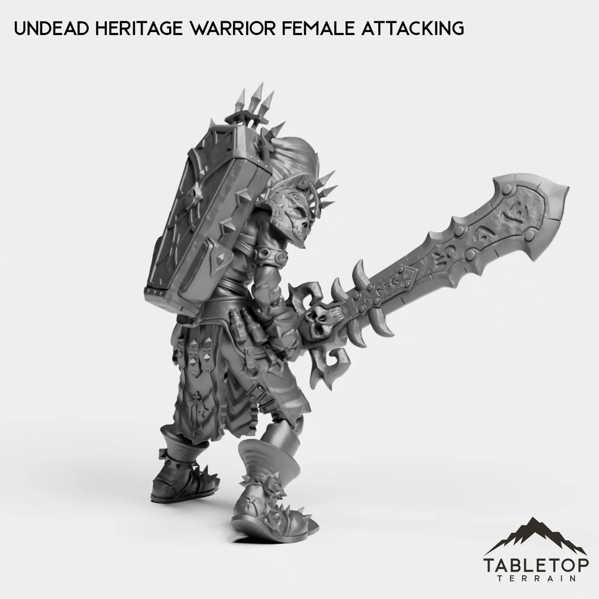 Tabletop Terrain Miniature Undead Heritage Warrior Female