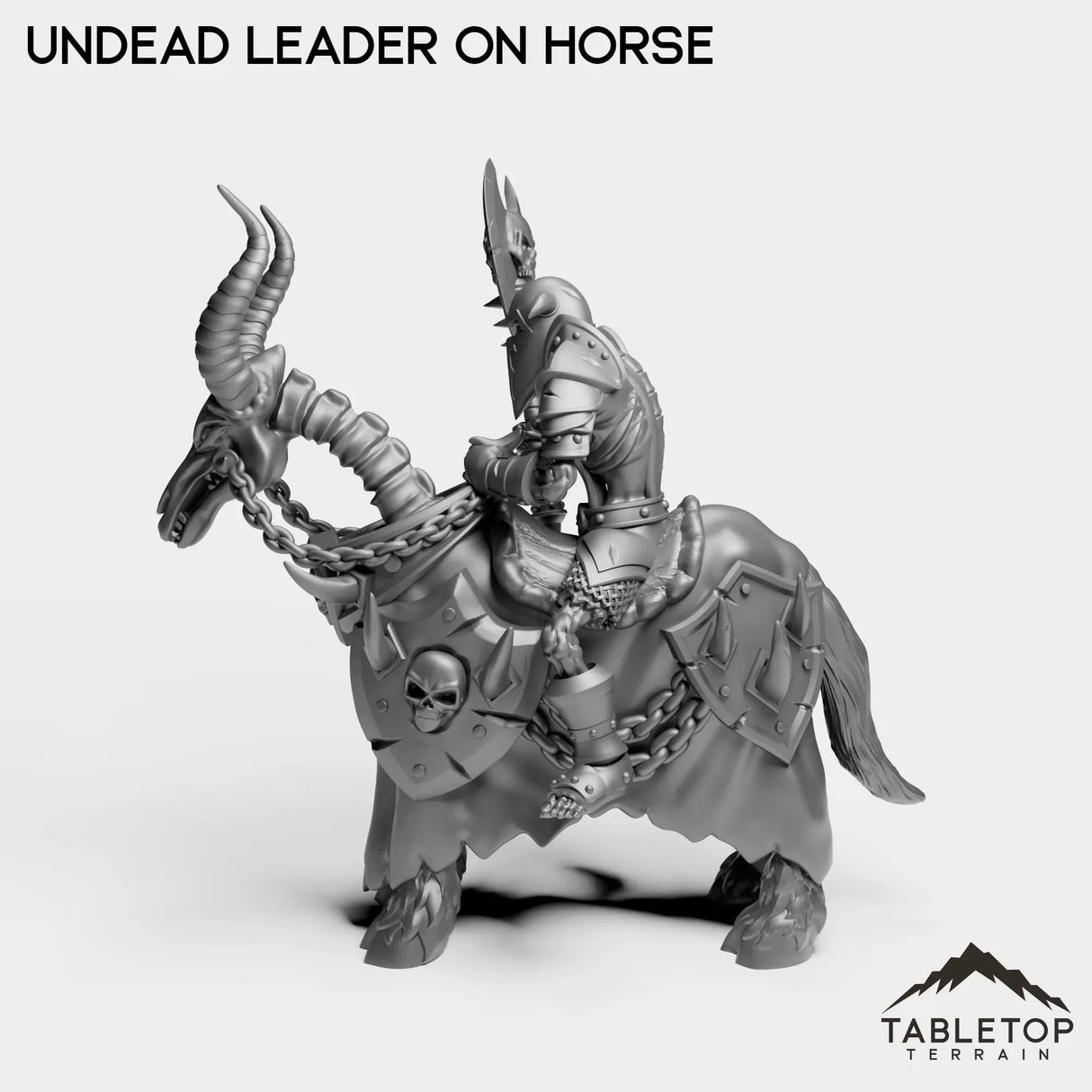 Tabletop Terrain Miniature Undead Leader on Horse