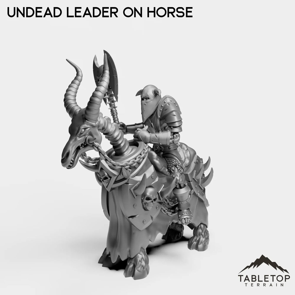 Tabletop Terrain Miniature Undead Leader on Horse