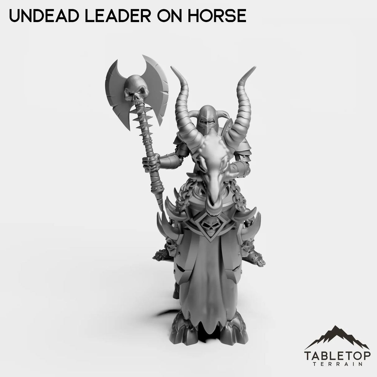 Tabletop Terrain Miniature Undead Leader on Horse