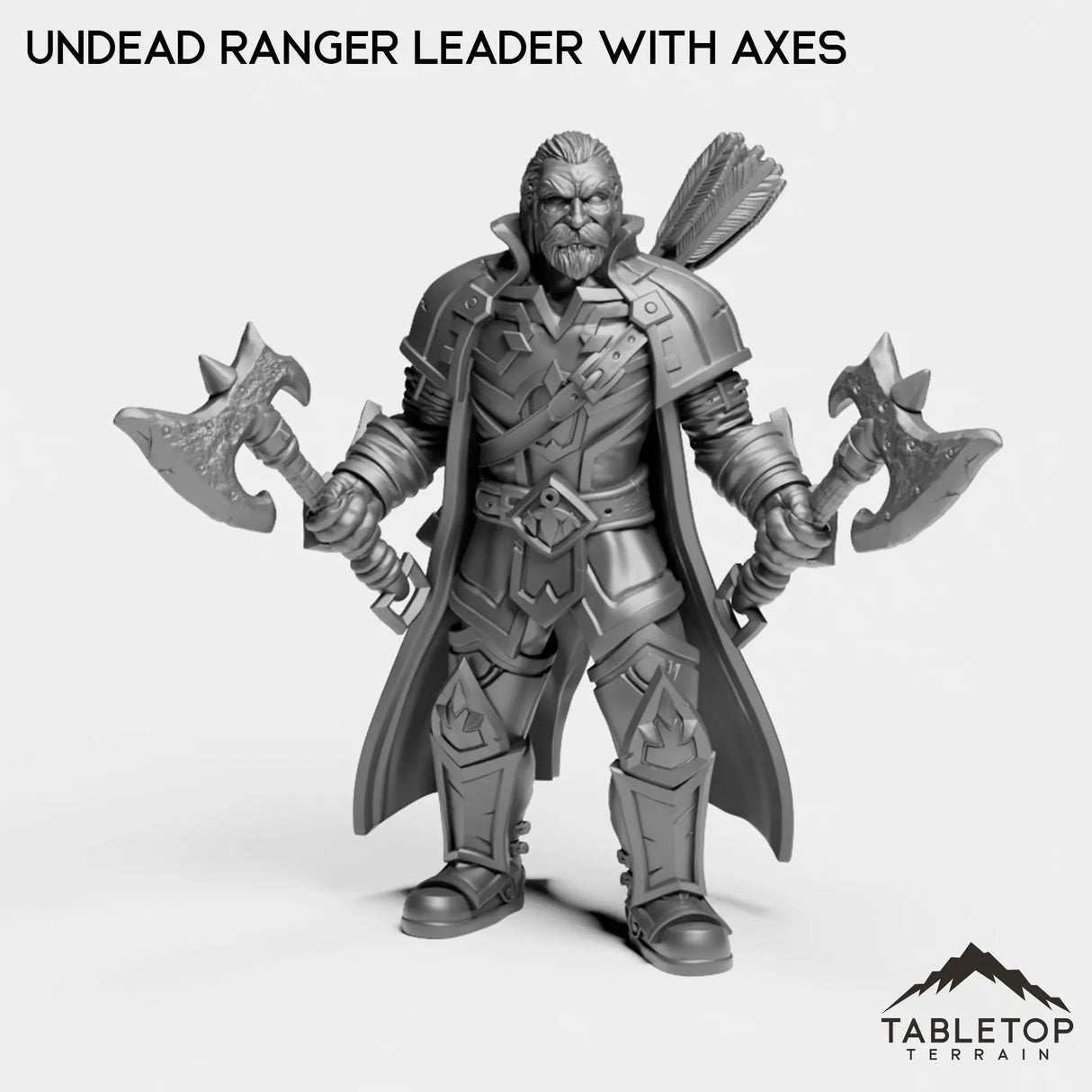 Tabletop Terrain Miniature Undead Ranger Leader with Axes Undead Ranger Leader
