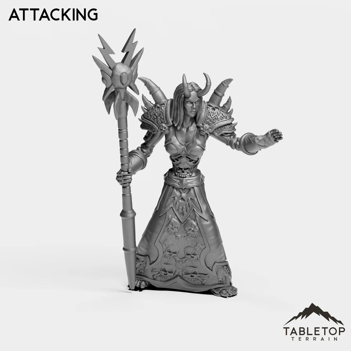 Tabletop Terrain Miniature Undead Warlock Female Tier 1