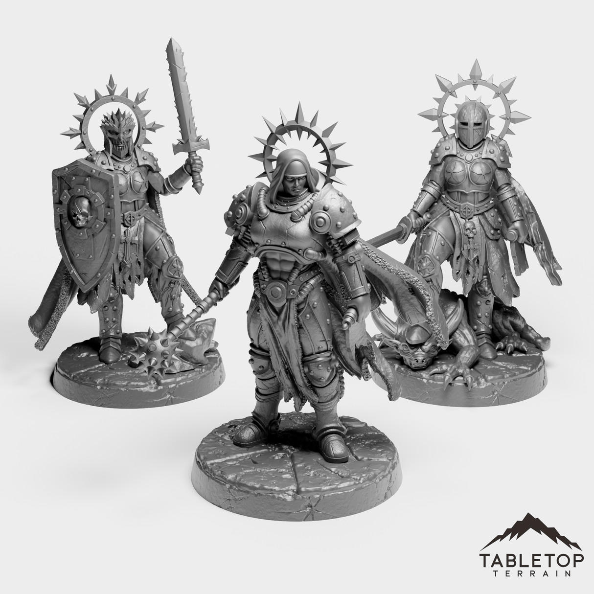 Tabletop Terrain Miniature Valkyric Nuns - The Norse Procession