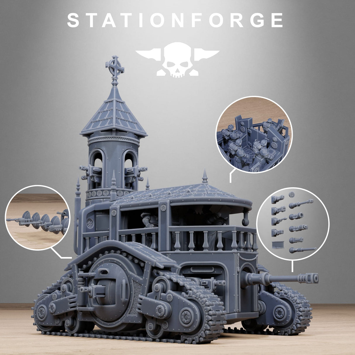 Tabletop Terrain Miniature Vodalites Heavy Tank