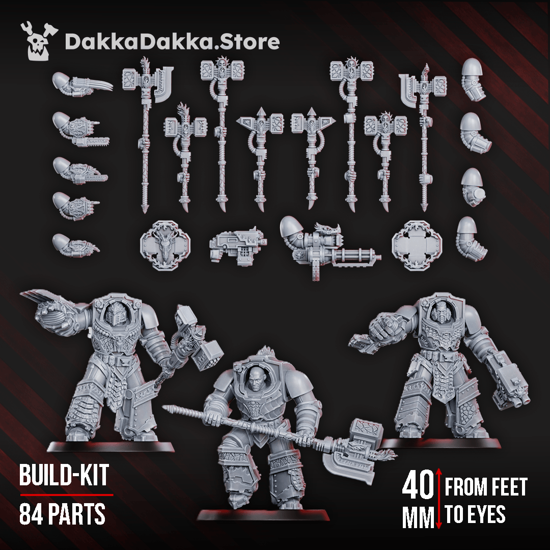 Tabletop Terrain Miniature Volcano Armor Squad (build kit)