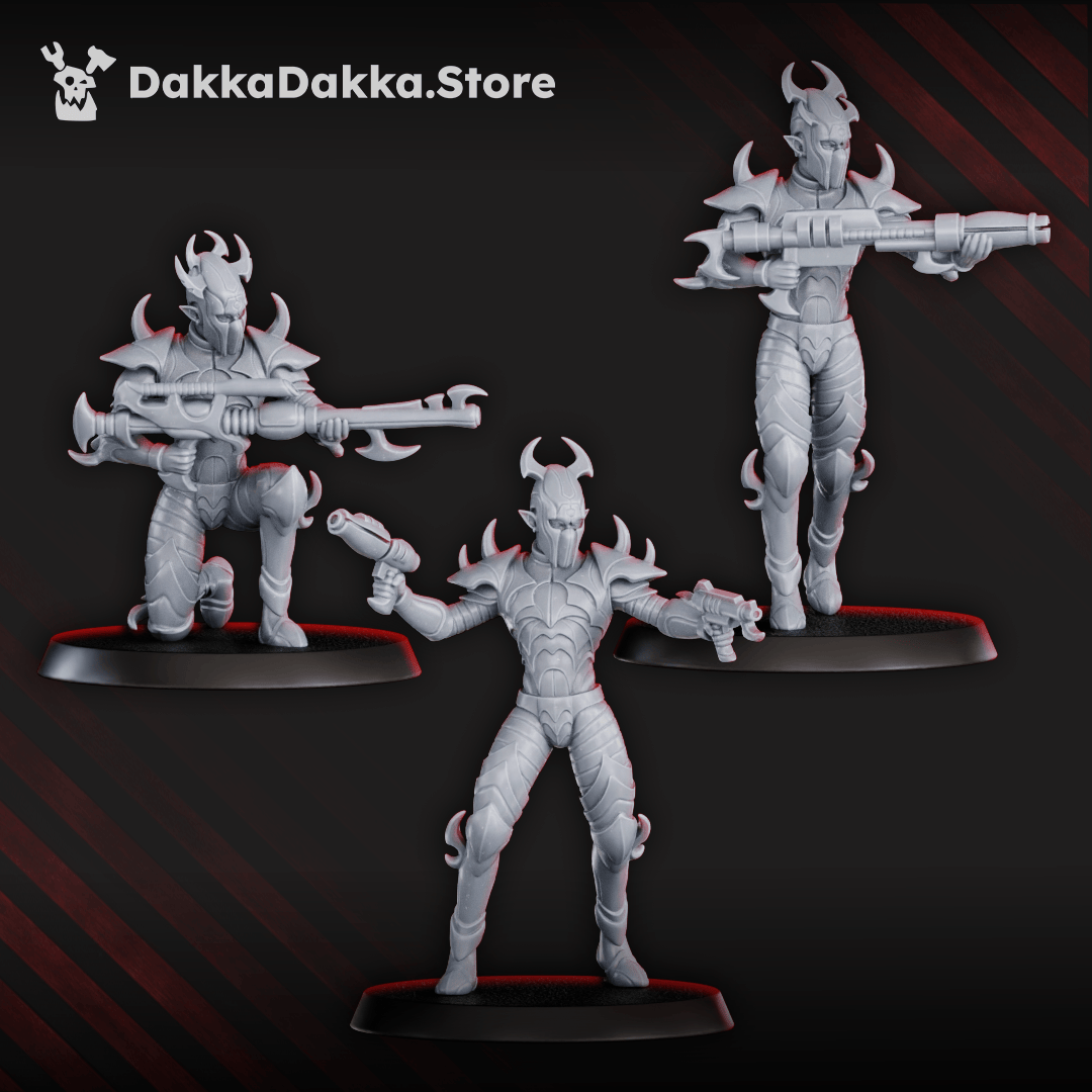 Tabletop Terrain Miniature Warriors Squad (Alvs Night Raiders)