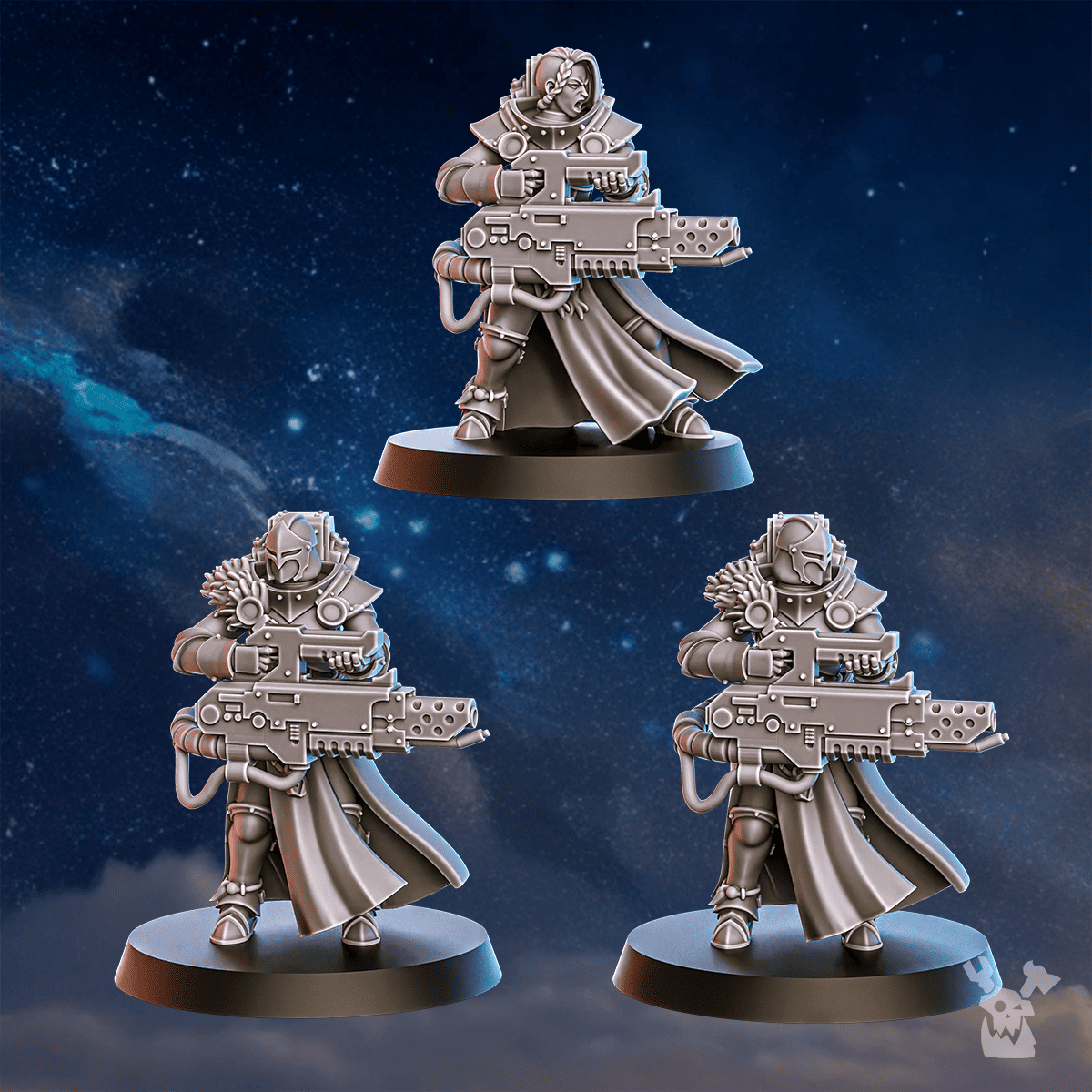 Tabletop Terrain Miniature White Fangs Hunters Squad x20