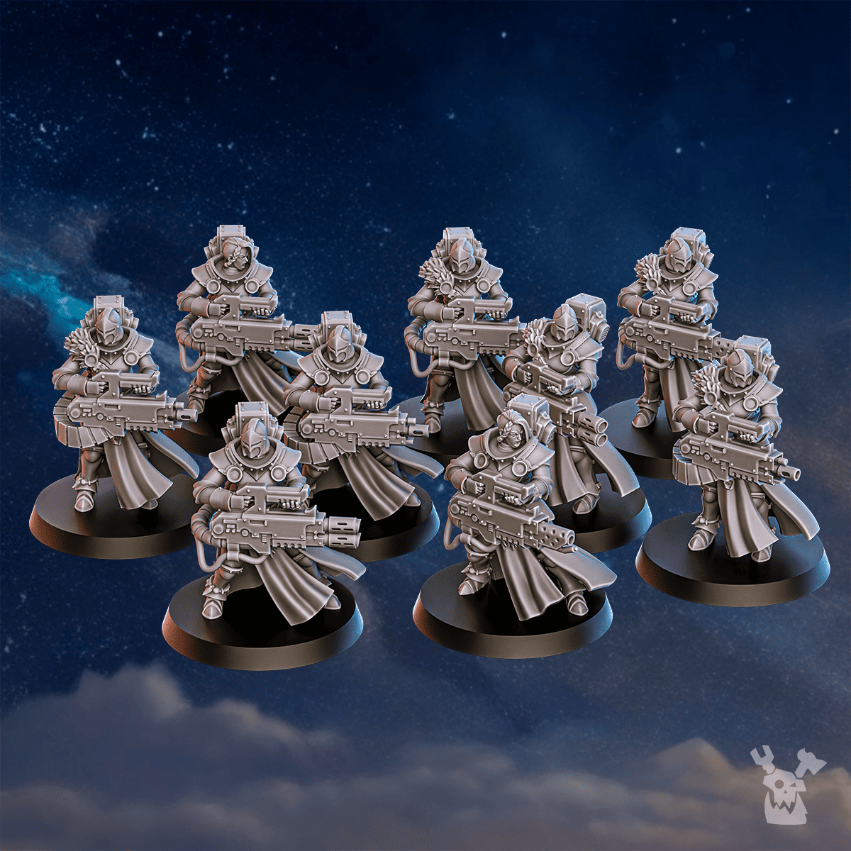 Tabletop Terrain Miniature White Fangs Hunters Squad x20