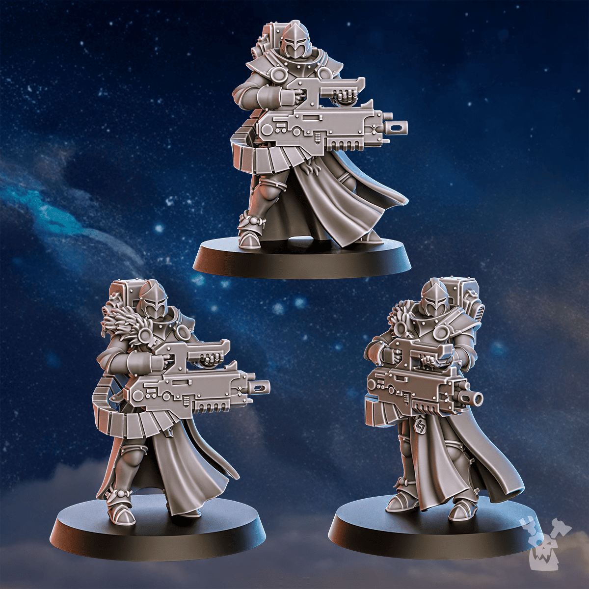 Tabletop Terrain Miniature White Fangs Hunters Squad x20