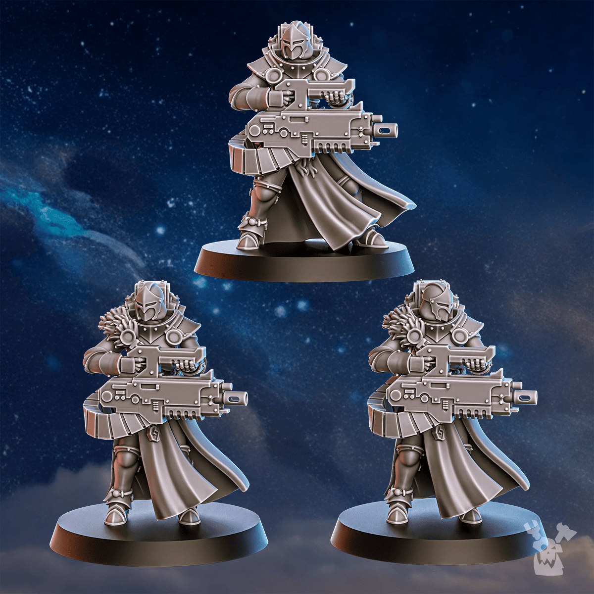 Tabletop Terrain Miniature White Fangs Hunters Squad x20